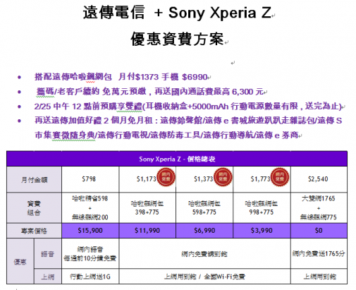 Sony 超級手機 Xperia Z 正式開賣發表會實況!  (內附四大電信資費及規格表)