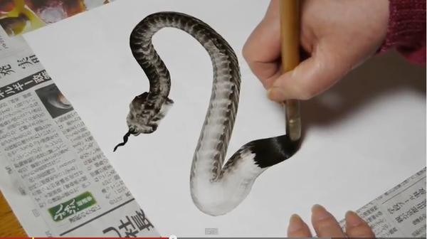 絕神一筆！最藝術的2013蛇年字樣