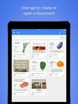 挑戰Office, iWork: Google新推“Docs”/“Sheets” iOS及Android Apps