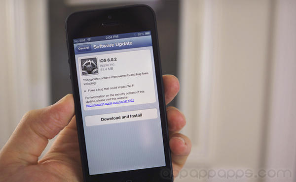 Apple推出iOS 6.0.2更新, 修正iOS 6煩人Wi-Fi問題