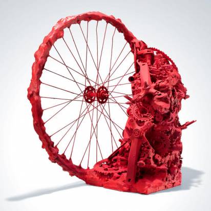 SRAM邀多位藝術家創作，自行車零件變身驚人藝術品