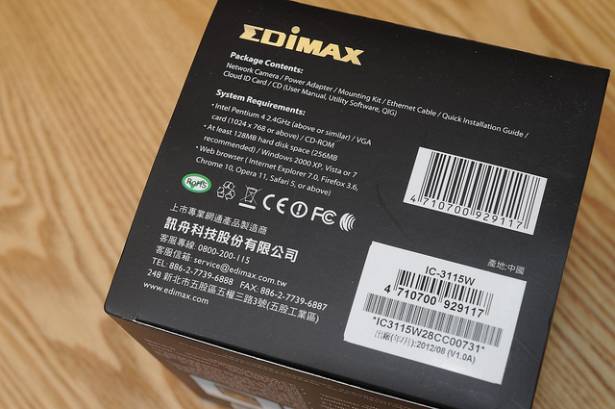 [開箱] Edimax 訊舟 IC-3115W 雲端無線網路攝影機