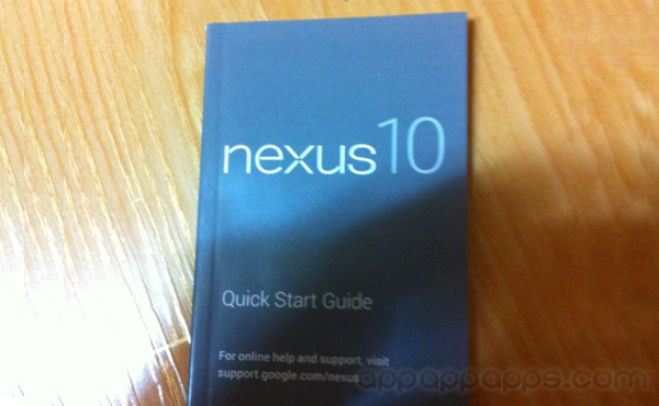 首部10吋Nexus平板證實: Samsung Nexus 10使用手冊曝光, 展示外觀設計