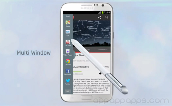 Galaxy Note II 加入「多視窗」功能畫面同時使用兩個Apps [影片]