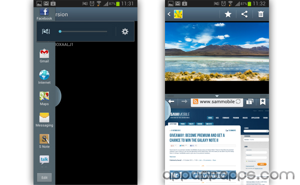 Galaxy Note II 加入「多視窗」功能畫面同時使用兩個Apps [影片]
