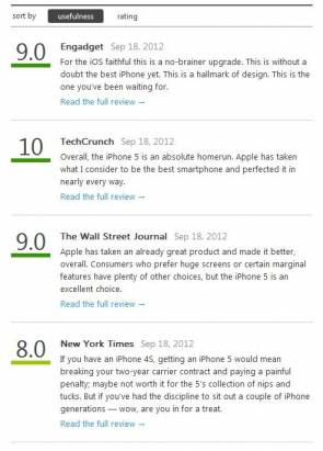 國外各大科技媒體對於iPhone 5的主要評價：
