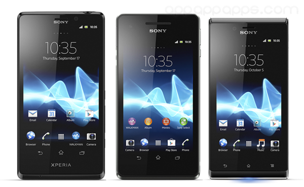 Sony發表新一代Xperia T, 中階Xperia V, 入門 Xperia J