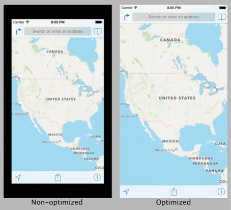 在 iPhone 6 的 4.7 吋螢幕上, Apps就會變成這樣顯示