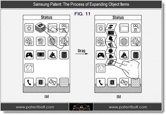加強互動效果：Samsung新介面專利曝光
