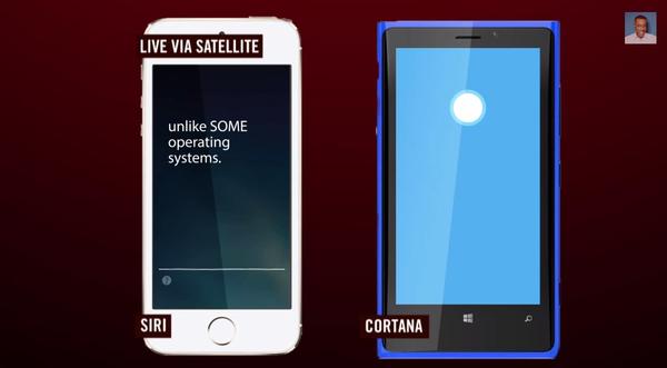 Cortana 脫口秀節目大戰 Siri，還嗆 Siri 說：「Ｏ子，妳是聾了嗎？」