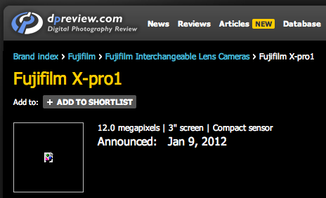富士 X-Pro 1 發表前的速寫