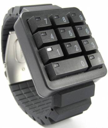 不是具備計算機功能的手錶，而是以數字鍵盤為發想概念的手錶
