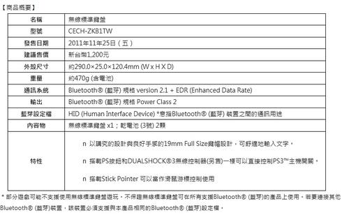 不愧是Sony，所推出的PS3專用藍牙鍵盤外形有用心，非常吸睛