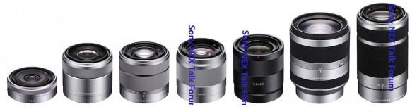 Sony NEX三款新鏡頭外觀照流出，鏡頭果然才是本體阿！