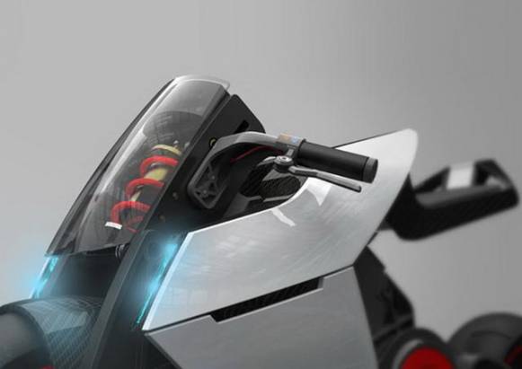 未來派Shavit電動超級摩托車　騎乘姿勢可變喔！　