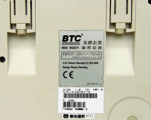 ⊙c⊙BTC-8120導電橡膠分離式人體工學鍵盤⊙c⊙