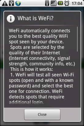 WeFi - 自動尋找周圍熱點