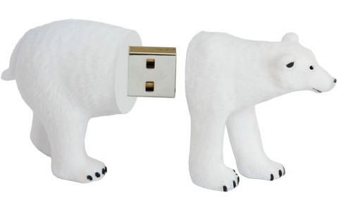還是擺在電腦旁「惜惜」就好的北極熊隨身碟...