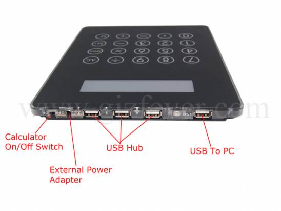 多合一有趣產品組合：滑鼠墊加電算機加USB hub，還有背光喔