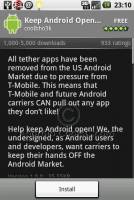 Keep Android Open Petition - 讓Android Market維持開放精神