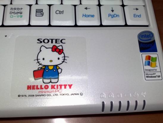 無嘴貓小筆電開苞文 SOTEC C101K3W HELLO KITTY限定版