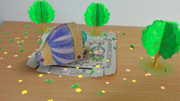自己的哆啦A夢自己畫，超酷的餅乾紙盒擴增實境