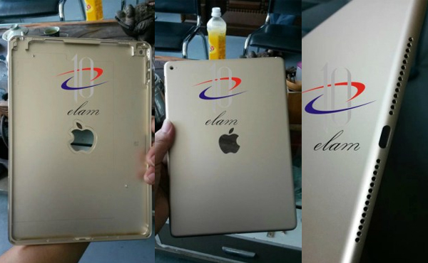 iPad Air 2 實機外殼流出: 終於有金色, 喇叭新設計