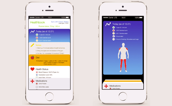 iOS 8 全新Apple預設App: “Healthbook”可能就是這個樣子