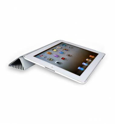 iPad2-Corium Series-玻纖對開保護套-亮銀色