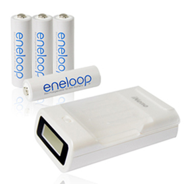 iNeno低自放液晶充/放電組(eneloop低自放三號四入)
