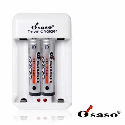 Osaso智能旅行充電組附四號鎳氫充電電池2入