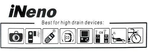 日本技研iNeno艾耐諾LED四插槽充電器附三號/四號鎳氫充電電池各4入