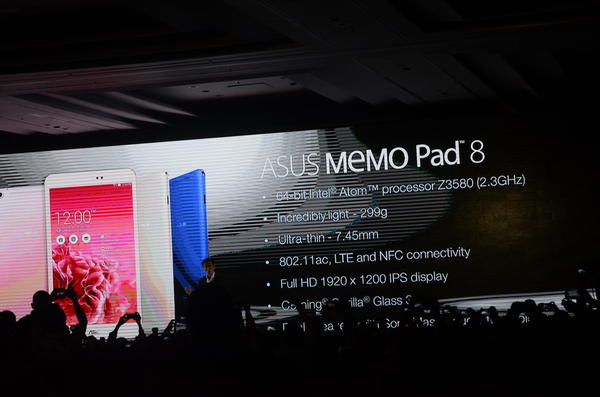 華碩Fonepad 8、MeMO Pad 7以及MeMO Pad 8也隨之登場