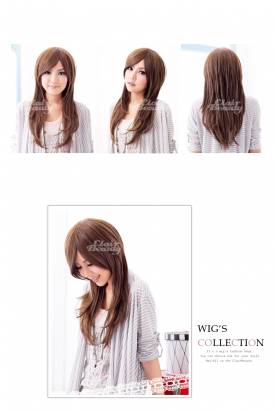 【MC009】耐熱纖維-韓系柔媚感中斜分微捲直髮