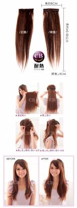 【AR02-1820】100%真髮「耳上專用小髮片」二夾式真髮片 