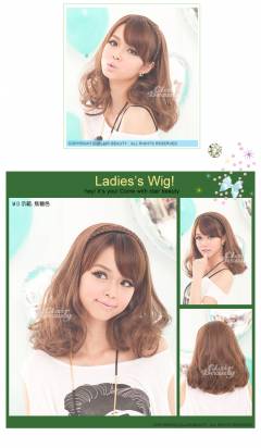 【MW023】髮箍式-麻花辮款梨花頭短捲髮