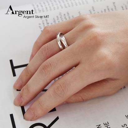 【ARGENT銀飾】客製化刻字系列「刻字三環戒(內圍刻字)」純銀戒指