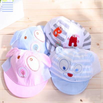 魔法Baby ~超可愛造型小童帽(藍白條紋)~兒童帽~時尚設計童裝~k22209