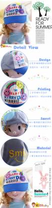 魔法Baby ~超可愛造型兒童潮帽/棒球帽(深藍)~兒童帽~時尚設計童裝~k22650