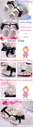 魔法Baby ~KUKI 酷奇質感蝴蝶結線條甜美系童鞋(黑白)~女童鞋~時尚設計童鞋~s5782