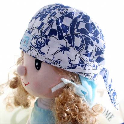 魔法Baby ~新潮海盜帽(白/藍)~兒童帽~時尚設計童裝~k22681