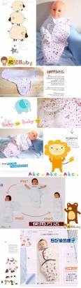 魔法Baby ~日本大暢銷三角造型包巾(白色印紅圖案)~嬰兒用品~時尚設計童裝~k22735