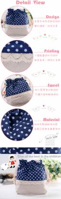 魔法Baby~日本風長方型底拼布束口袋(亞麻灰/深藍)~孩童&大人用品~時尚設計~f0073