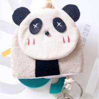 魔法Baby~日本風手工拼布鑰匙 小熊貓 ~孩童 大人用品~時尚設計~f0067