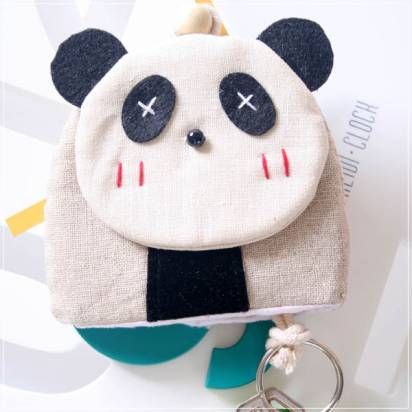 魔法Baby~日本風手工拼布鑰匙(小熊貓)~孩童&大人用品~時尚設計~f0067