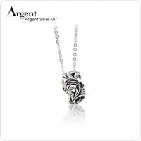 ARGENT銀飾 造型系列 小捲雲 染黑款 純銀項鍊