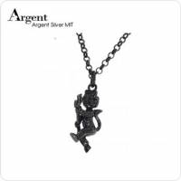 《ARGENT銀飾》情人對墜系列「小惡魔 染黑款 」純銀項鍊