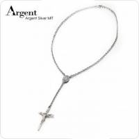 ARGENT銀飾 十字架系列 耶和華十字 染黑款 Y字鍊造型 純銀項鍊