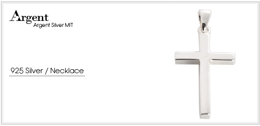 ARGENT銀飾 十字架系列 方柱十字架(大) 純銀項鍊