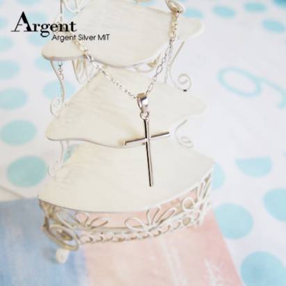 【ARGENT銀飾】十字架系列「素十字」純銀項鍊